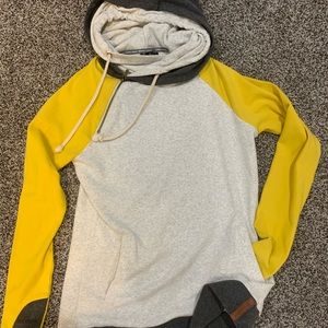 Mindy Mae Double hoodie - Yellow•Grey•White-mix